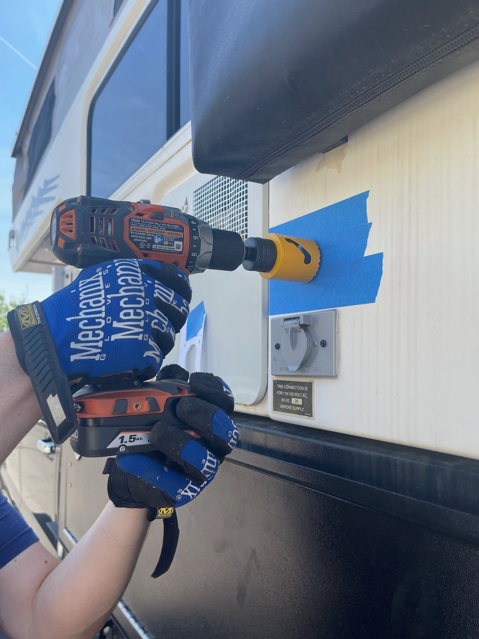 Lessons in Drilling Through Your Camper (aka installing a Starlink ethernet port)